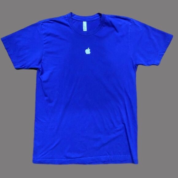 American Apparel Other - American Apparel Apple Genius Employee Royal Blue T-Shirt Men's Size Large